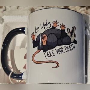 Live Ugly Fake Your Death Possum Mug